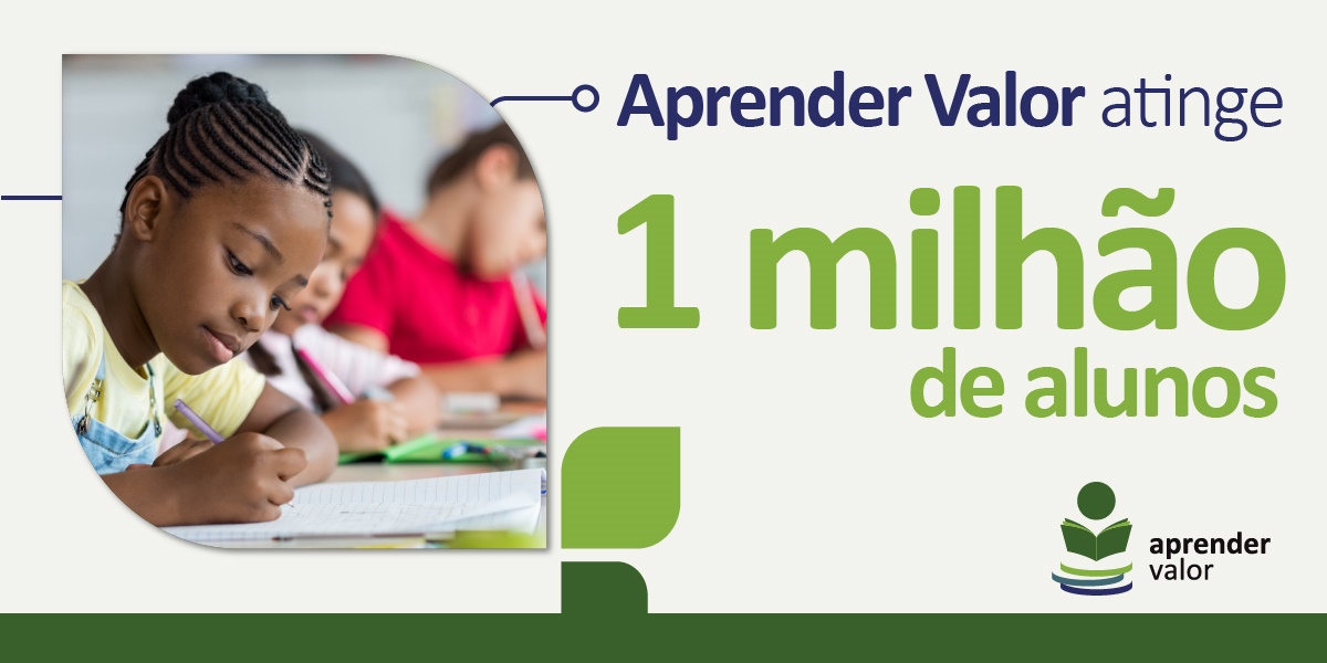 newsletter aprender valor 1 milhao alunos