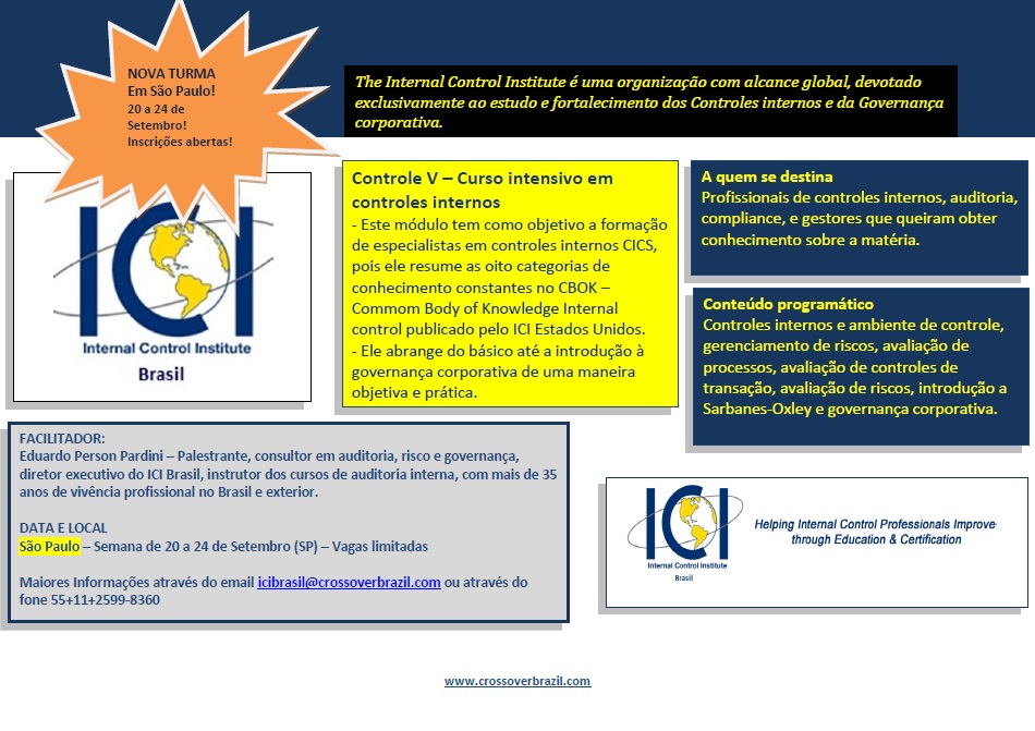 curso controle v  intensivo de controles internos setembro