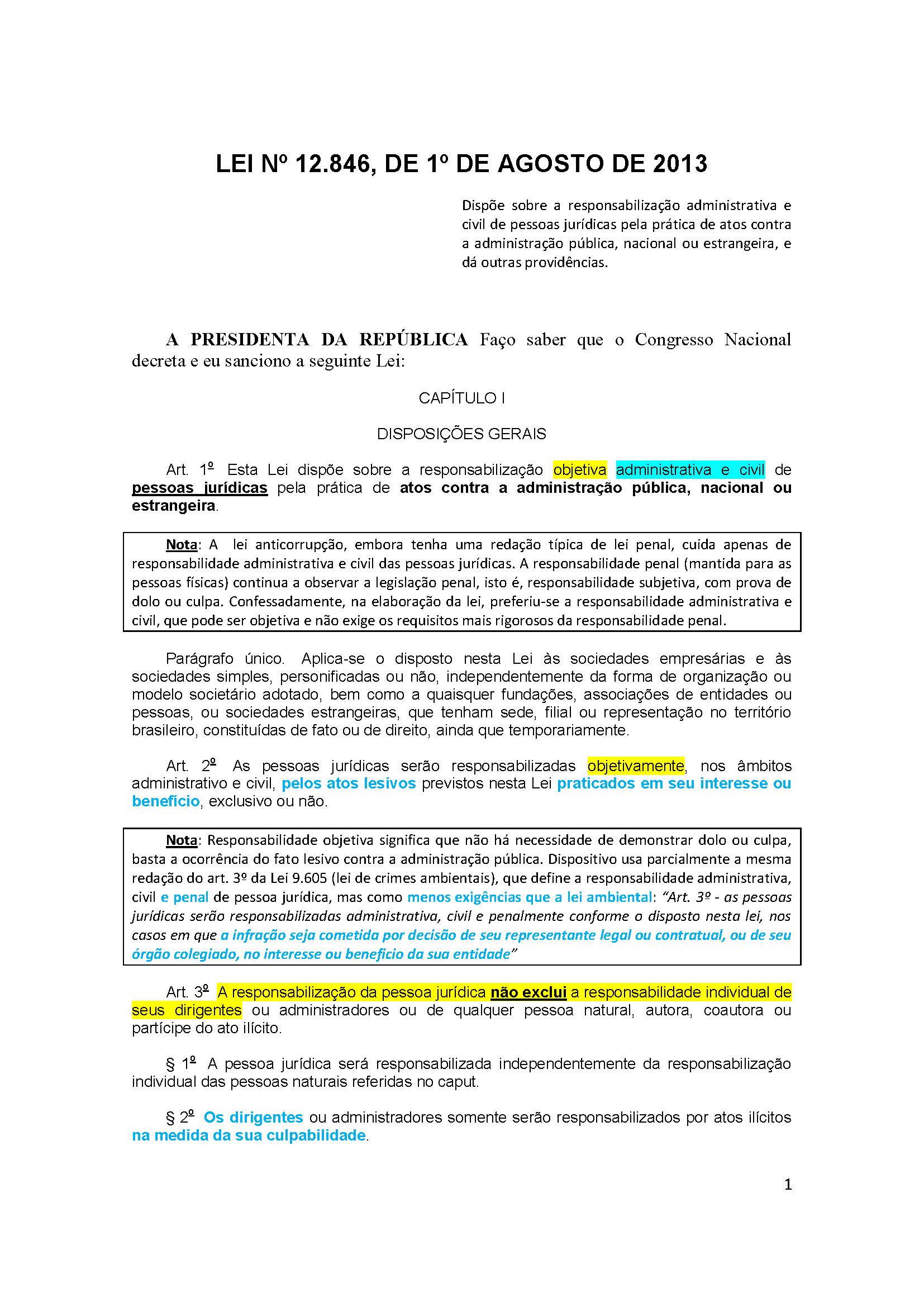 lei 12846 anticorrupcao comentada