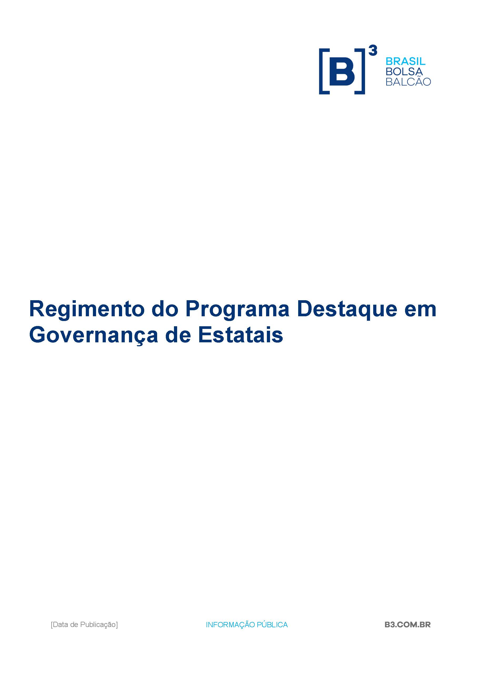 programa destaque em governanca de estatais
